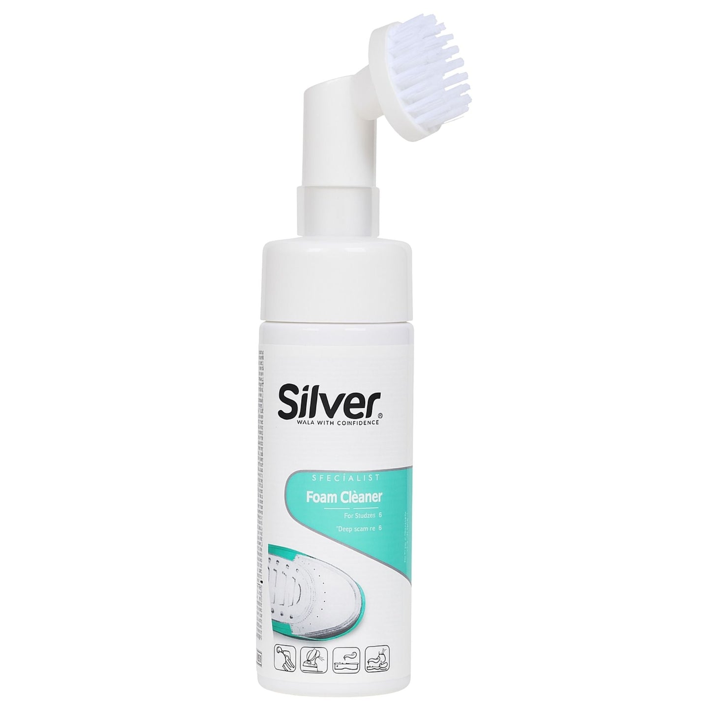 Silver, Large Sneaker Cleaner w/ Brush