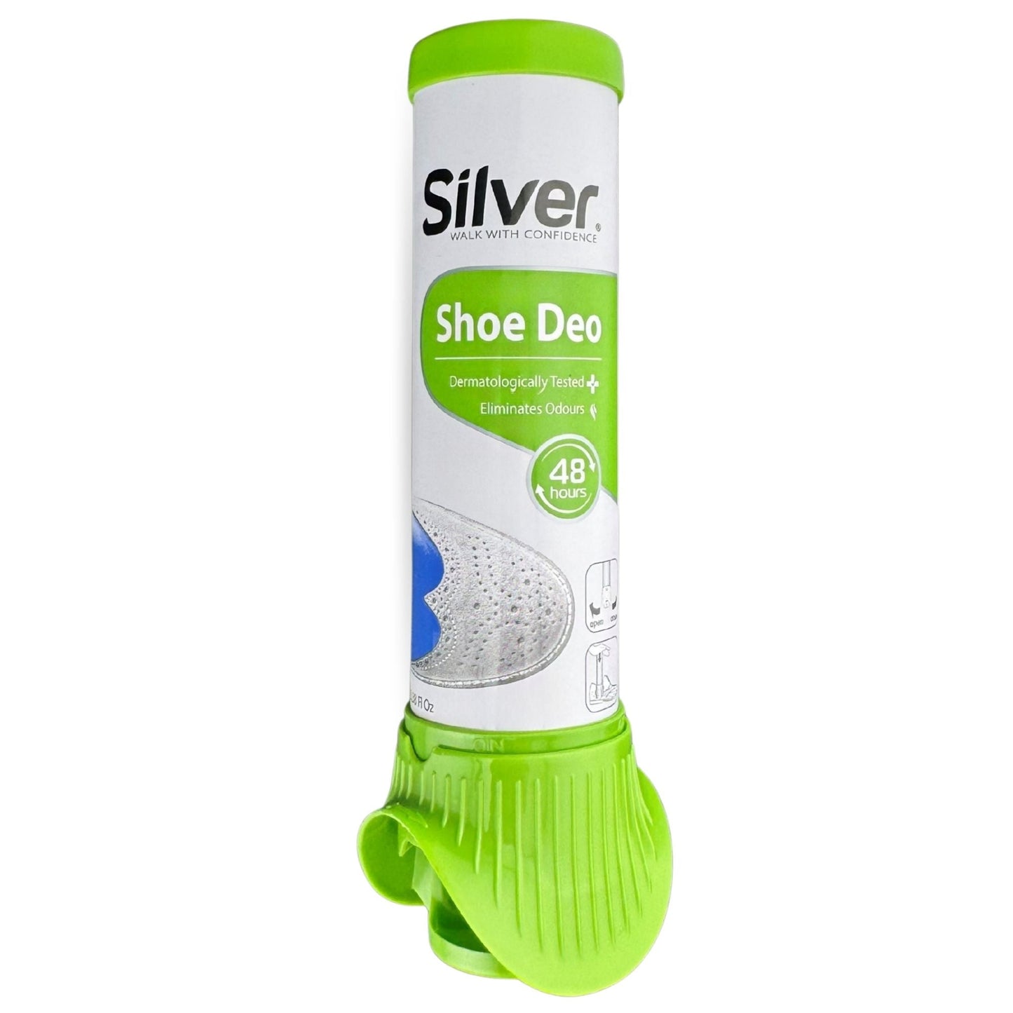 Silver, 3.38 oz., Shoe Deodorizer