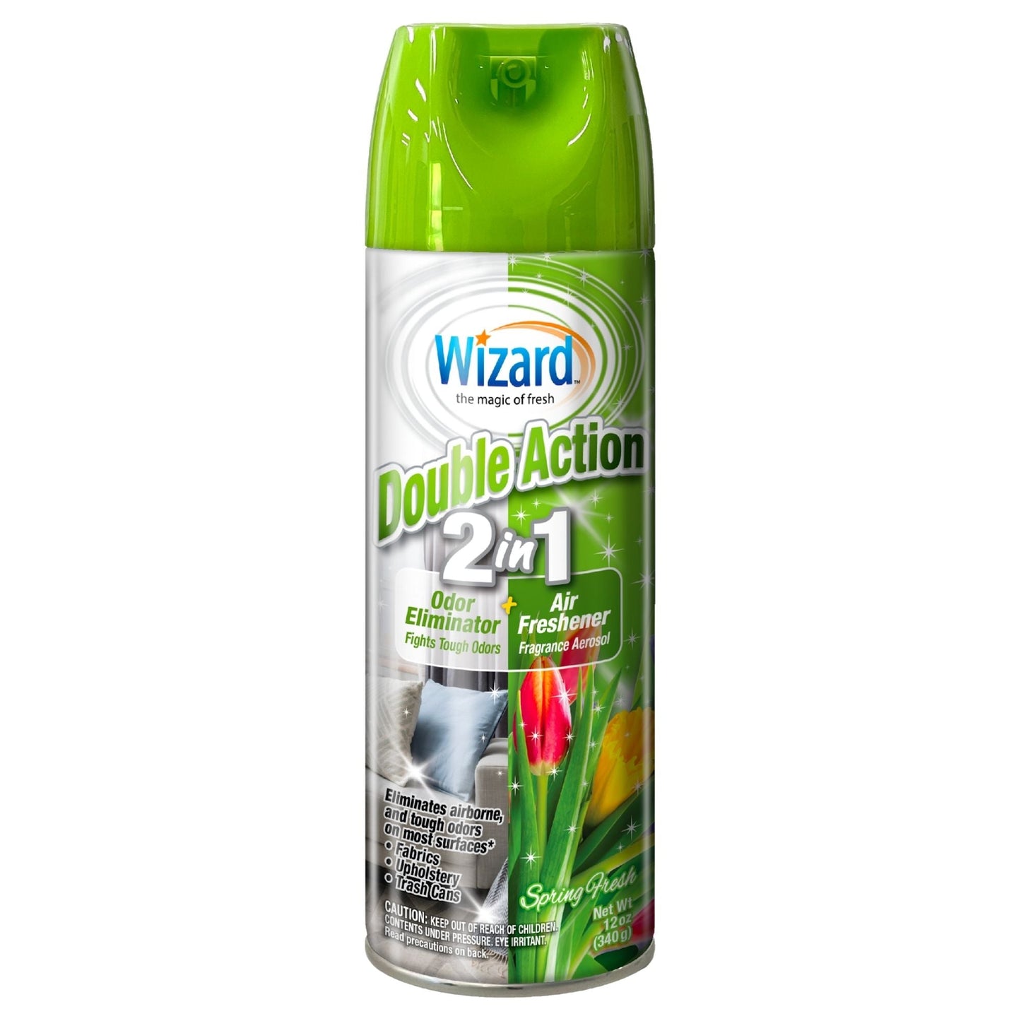 Wizard 12 oz. Aerosol Spray, 2-in-1, Spring Fresh