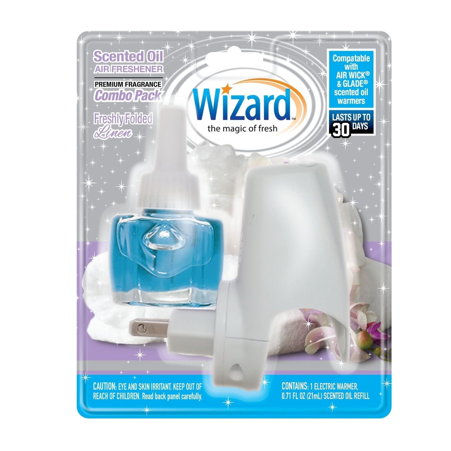 Wizard Scented Oil Warmer & 1 ct. Refill, Freshly Folded Linen