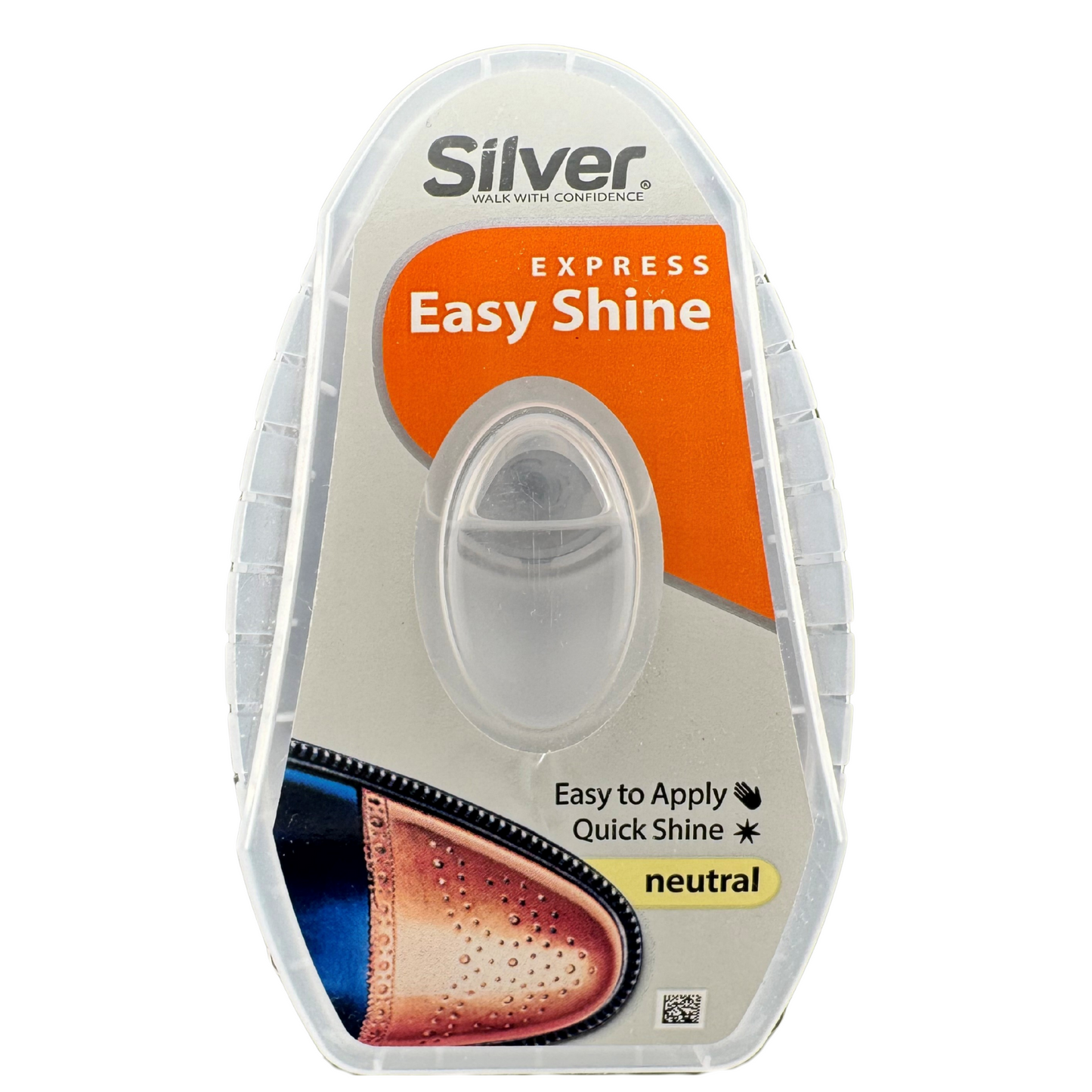 Silver, Easy Shoe Shine w/ Sponge, Neutral