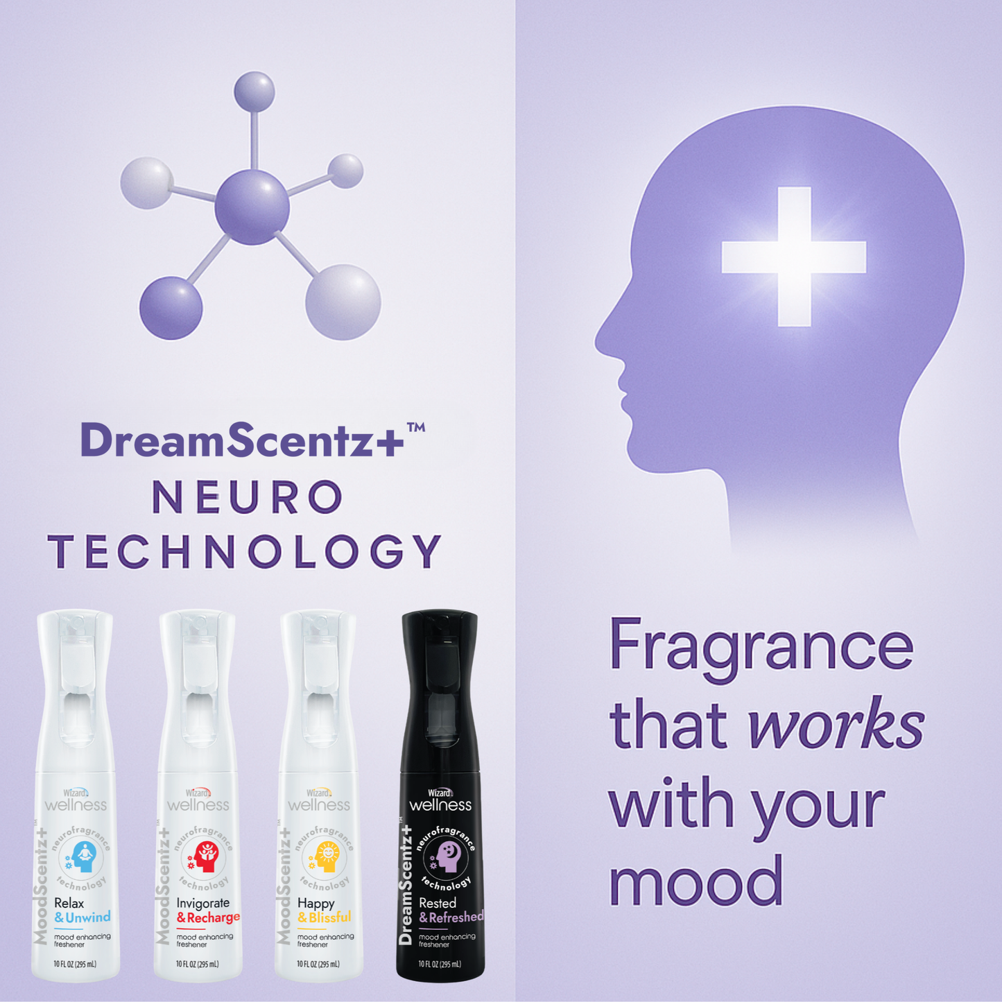 Wizard DreamScentz+™ Mood Enhancing Air Mist (Rested & Refreshed)