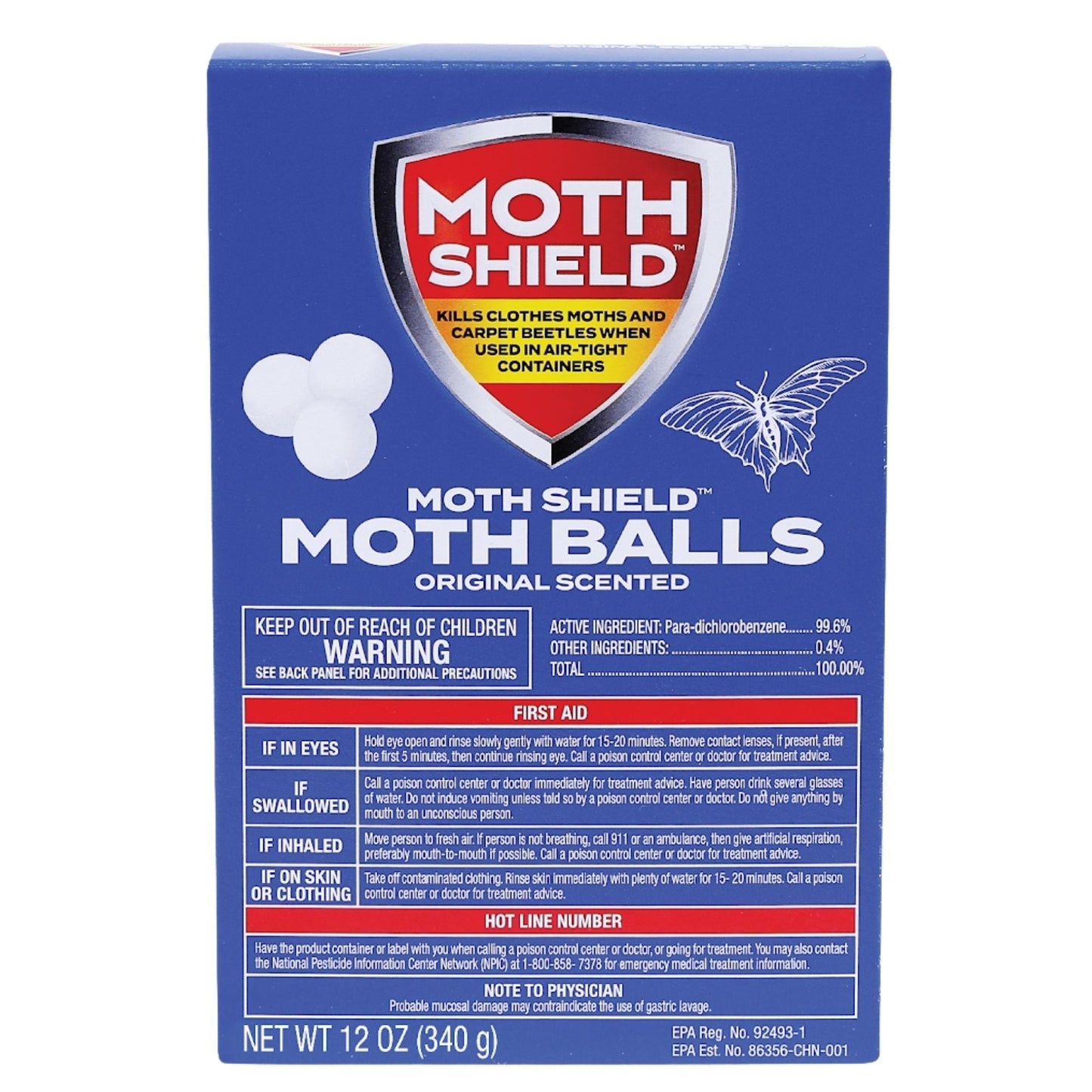Moth Shield Moth Balls, Original, 12 oz