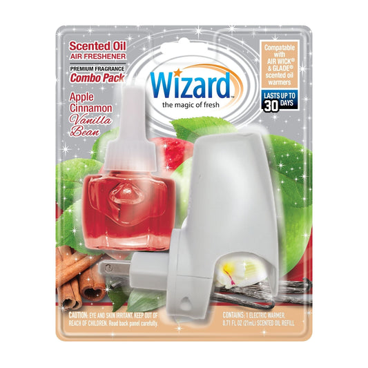 Wizard Scented Oil Warmer & 1 ct. Refill, Apple Cinnamon/Vanilla Bean