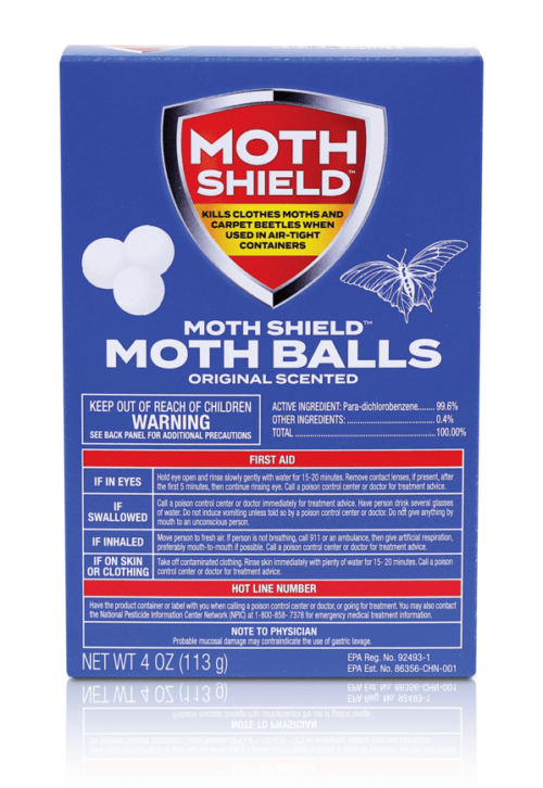 MOTH SHIELD 4 oz. Moth Balls Original Scented
