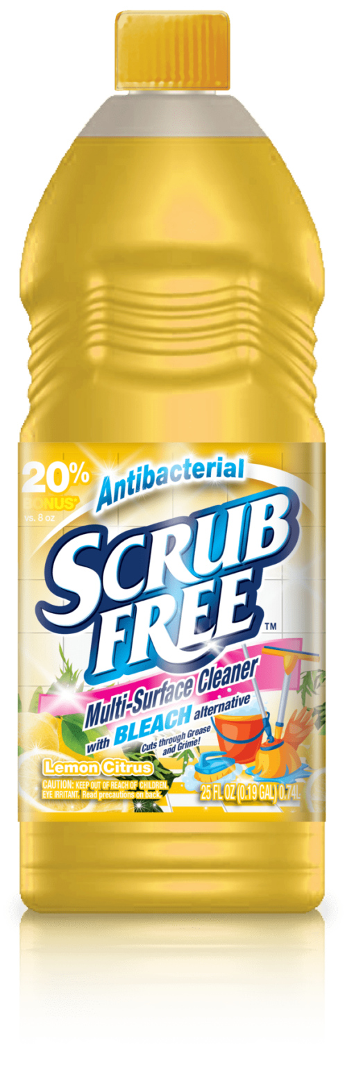 Scrub Free 25 oz., Multi-Surface Cleaner Liquid, Lemon Citrus w/ Bleach