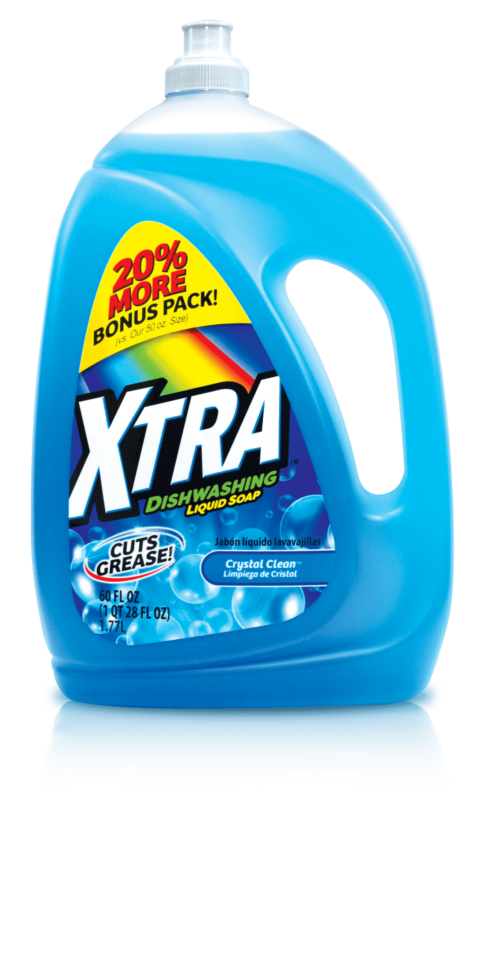 XTRA 60 oz. Dishwashing LIQUID SOAP Crystal Clean
