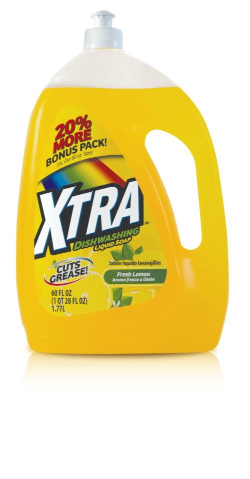 XTRA 60 oz. Dishwashing LIQUID SOAP Fresh Lemon