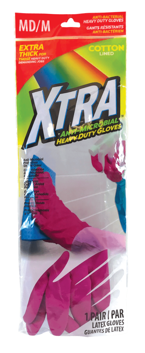 XTRA 1 count Anti-Microbial Household Latex Gloves Small