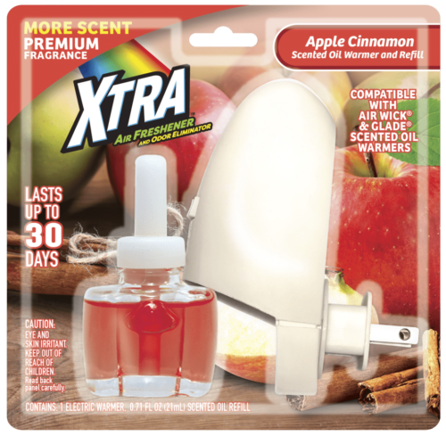 XTRA Scented Oil Warmer and Refill Apple Cinnamon