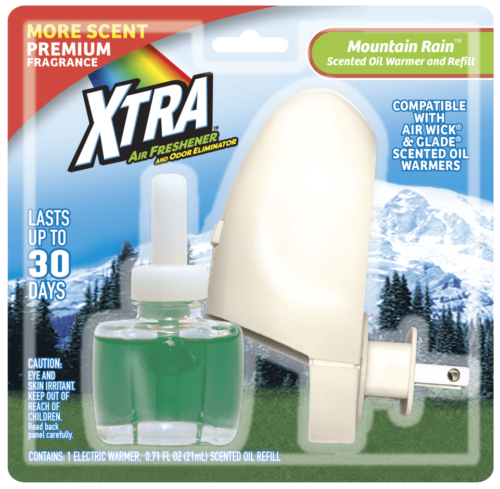XTRA Scented Oil Warmer and Refill Mountain Rain