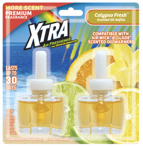 XTRA 2 count Scented Oil Refill Calypso Fresh