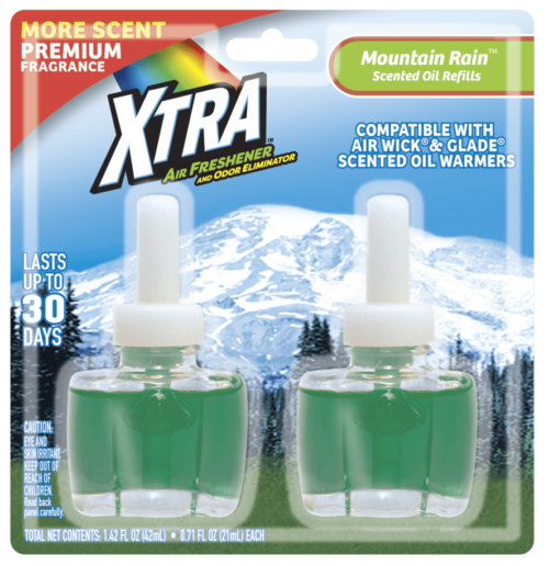 XTRA 2 count Scented Oil Refill Mountain Rain
