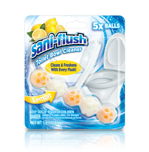 SANI-FLUSH Toilet Bowl Cleaner Balls Lemon