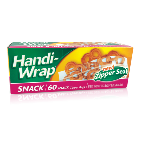 Handi-Wrap Zipper Seal Bags 60 count ZIPPER SEAL Snack